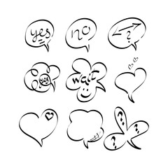 Set of speech bubbles. Vector Illustration, graphic.