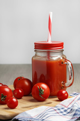 Tomato juice and cherry tomatoes