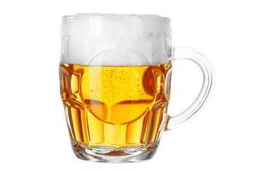 mug of beer isolated on white background