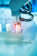 automatic system pneumatic input to robot handle in intelligence factory