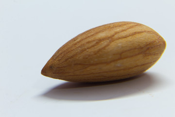 Close-up of Almond isolated on white background