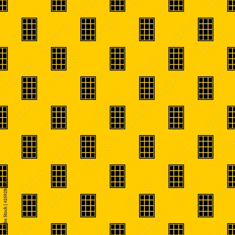 Poster white arched window pattern seamless vector repeat geometric yellow for any design