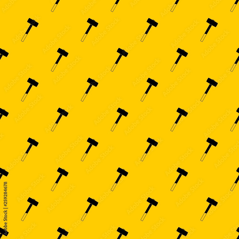 Poster sledgehammer pattern seamless vector repeat geometric yellow for any design