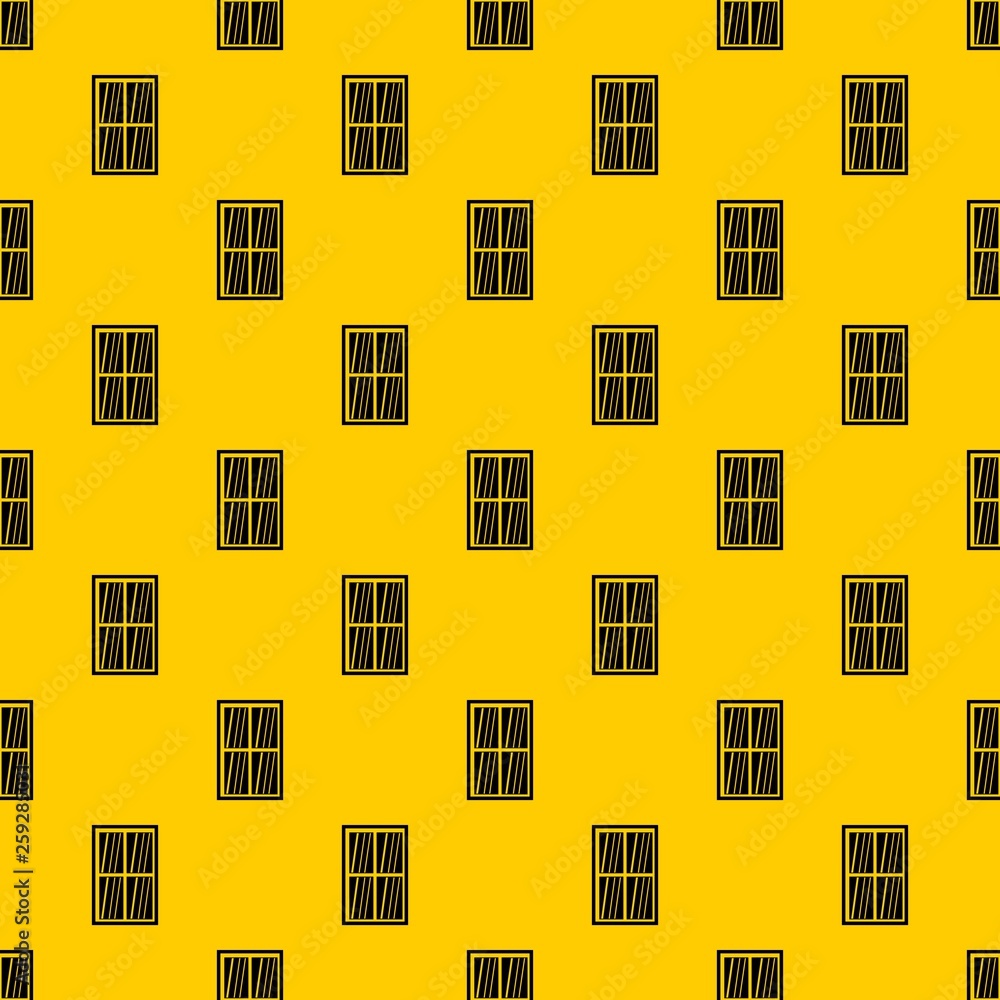 Poster white latticed rectangle window pattern seamless vector repeat geometric yellow for any design