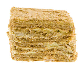 puff cake isolated on white background