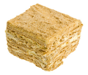 puff cake isolated on white background