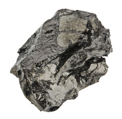 coal isolated on white background close up