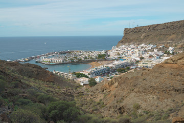 Fototapeta na wymiar Aerial view of Puerto Mogan in Gran Canaria island