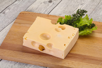 Maasdam cheese brick