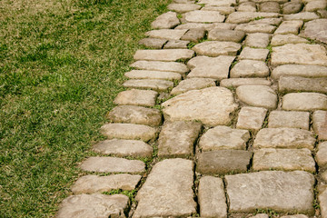 Yellow brick road. Fairy tale and beautiful landscape.