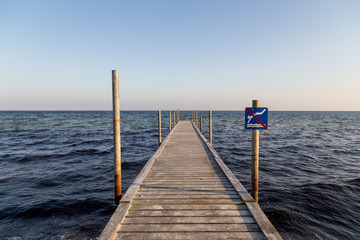 Wooden Pier at Ishoj Beach, Denmark