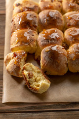 Sweet buns with syrup