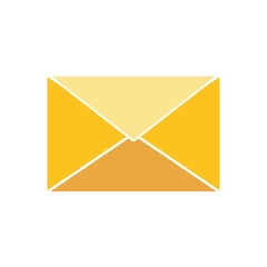 Envelope icon on white background