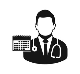Doctor appointment icon. Flat style vector EPS.