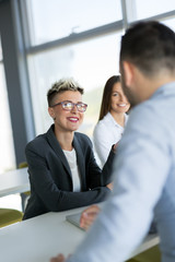 Business people day at modern business office