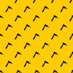 Hand draw rotary tattoo machine pattern seamless vector repeat geometric yellow for any design