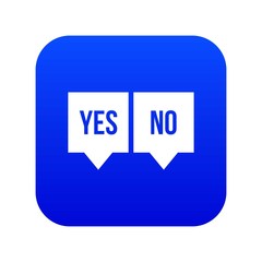 Signs of yes and no icon digital blue for any design isolated on white vector illustration