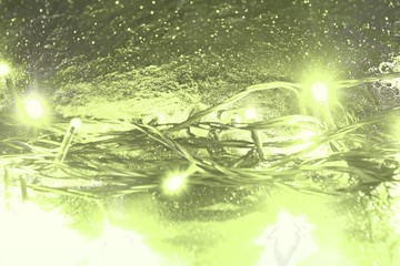 lime new year chaplet glitter club bokeh texture - beautiful abstract photo background