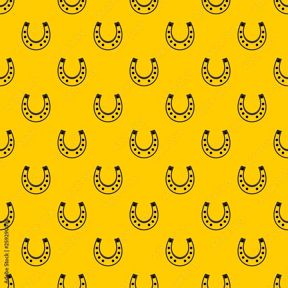 Poster horseshoe pattern seamless vector repeat geometric yellow for any design