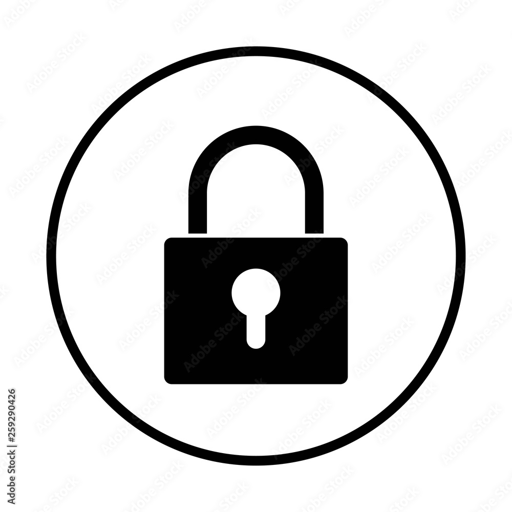 Poster lock icon vector. encryption icon. lock icon in trendy flat style isolated. security symbol in the b