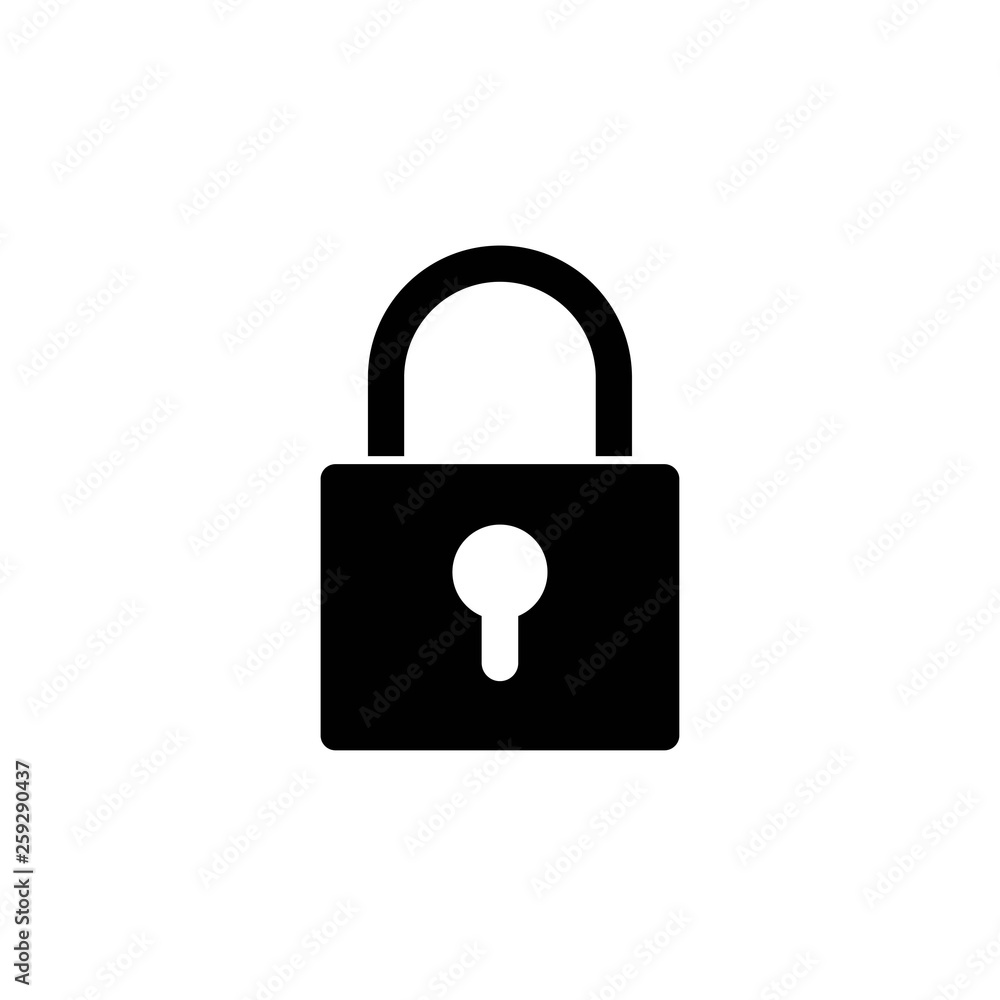 Fototapete Lock icon vector. Encryption icon. Lock Icon in trendy flat style isolated. Security symbol