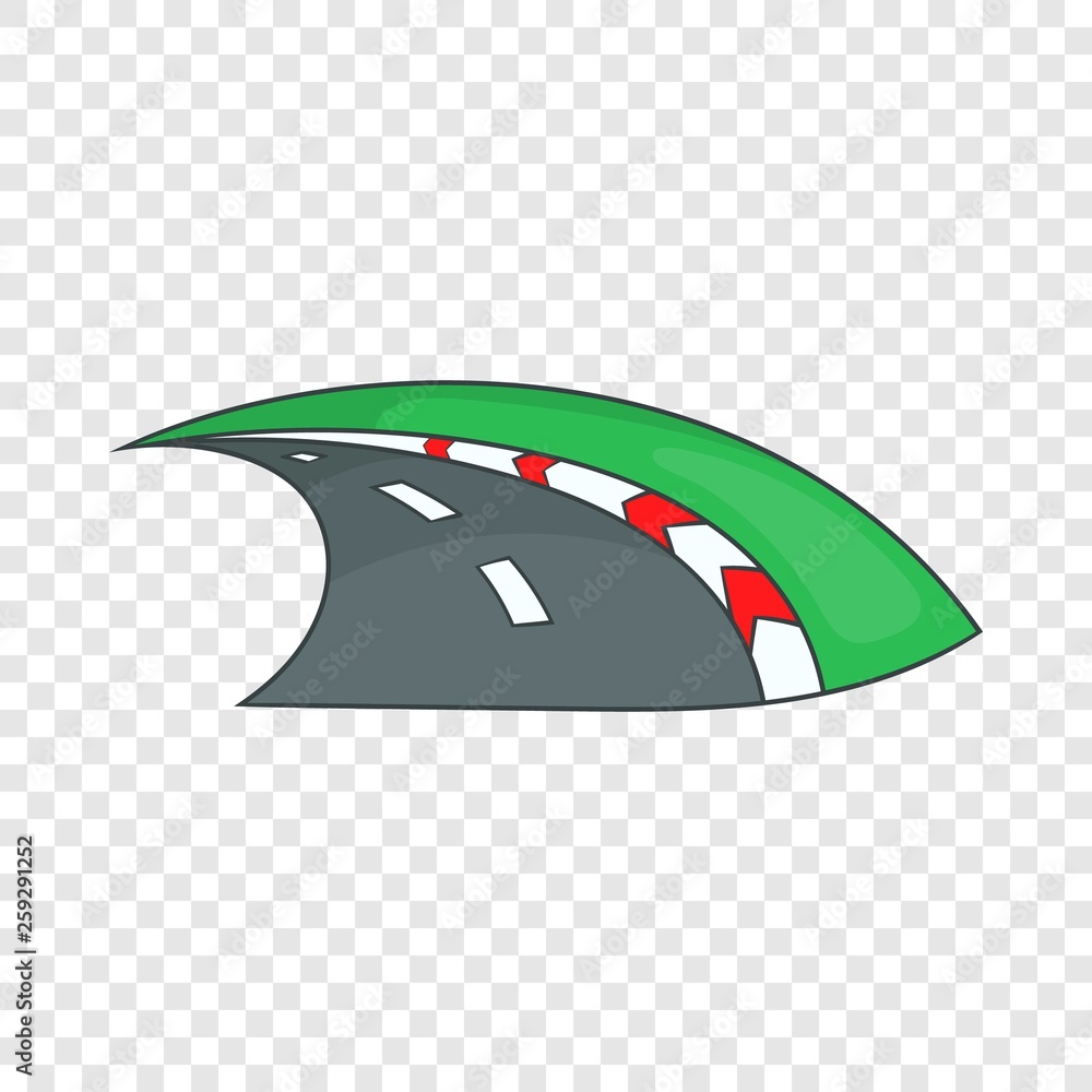 Poster speedway icon in cartoon style isolated on background for any web design