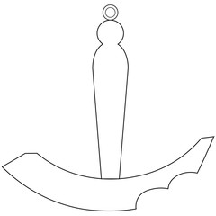 Masonic symbol of Jewellers Hammer, Craft Lodge Officers Collar Jewel