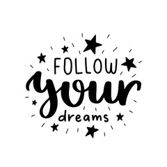 Vector typography motivational poster