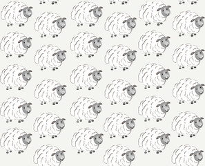 cute watercolor hops seamless pattern