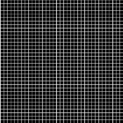 Mosaic of black squares on a white background. 