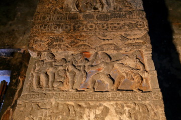 Temple of Ellora caves, the rock-cut temples, AURANGABAD, MAHARASHTRA in central India 