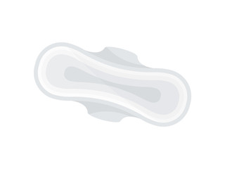 Sanitary pad on white background. Vector illustration.