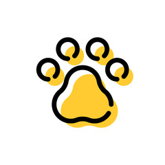 Vector Dog Paw Print Icon