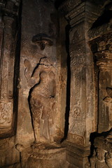 Temple of Ellora caves, the rock-cut temples, AURANGABAD, MAHARASHTRA in central India 