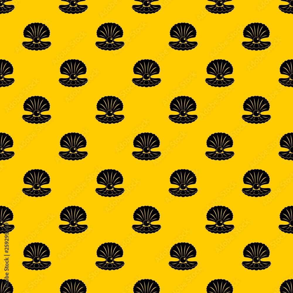 Poster pearl in a shell pattern seamless vector repeat geometric yellow for any design