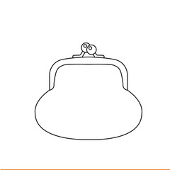 Line icon purse vector