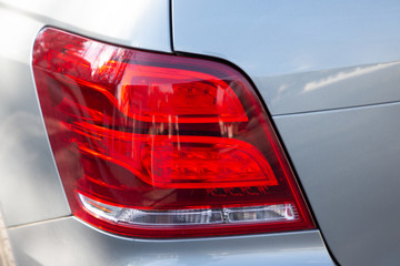 detail view of modern car rear light