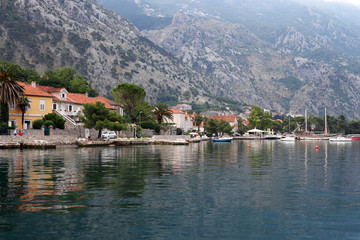 Kotor town street Bay of Kotor Montenegro