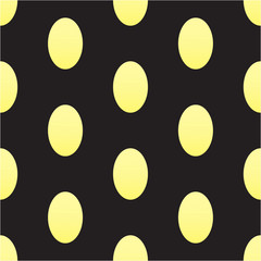 Vector seamless texturee with golden eggs on a black background