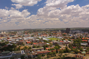 Bloemfontein city in South Africa seen from Naval Hill