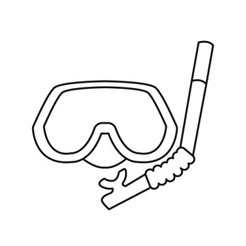 Snorkel line icon