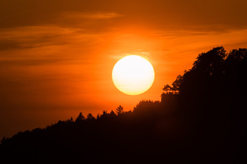 Sunset in northern Germany