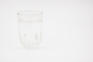 A glass of water isolated on white background 