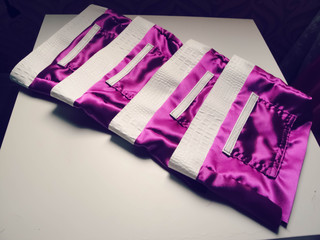 Process of making handmade bags. Bag details, workflow.