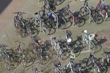 Geparkte Fahrräder