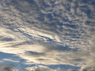 waves of clouds in the sky. a beautiful cloudy sky