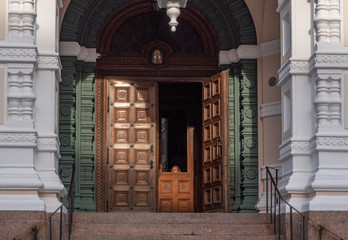 entrance to church