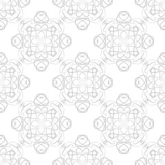 Seamless pattern. Gray design on white background