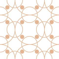 Geometric pattern. Brown pattern on white seamless background