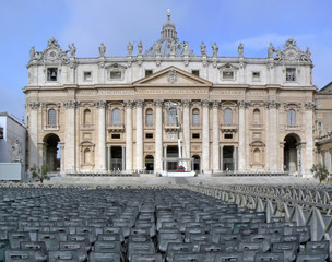 Fototapeta na wymiar st. peter's basilica in Vatican, basilica di san pietro in vaticano